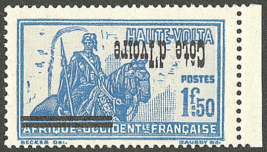 ** Surcharge renversée. No 101a, petit bdf. - TB (cote Yvert: 345 ...