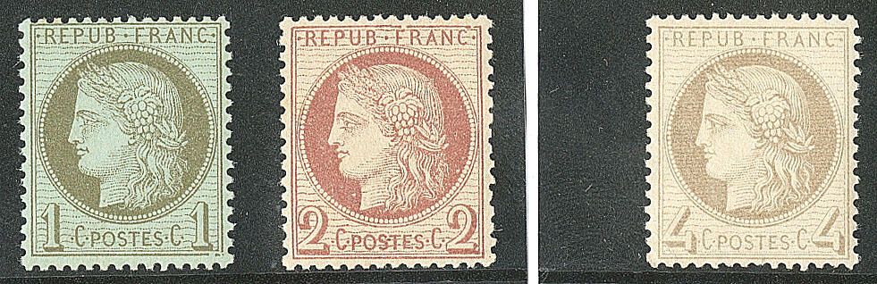 ** Nos 50 à 52 (pli d'angle). - TB (cote Yvert: 800 €)