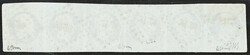 No 10a, bleu foncé, bande de six, obl pc 2128 de Montpellier. - TB. ...