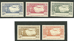 ** Poste aérienne. Sans légende. Nos 1a à 5a, gomme coloniale. - ...