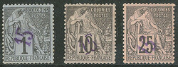* Nos 1, 3, 5. - TB ou B (cote Yvert: 855 €)