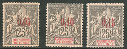 * Nos 20 à 22. - TB (cote Yvert: 1110 €)