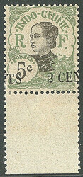 * Surcharge à cheval. No 75c, bdf, gomme coloniale. - TB (cote Yvert ...