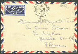 Lettre. Collection. 76 enveloppes de différents bureaux indochinois, ...