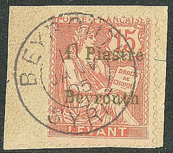 Beyrouth. No 27, sur support. - TB (cote Yvert: 525 €)