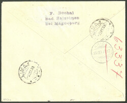 Lettre. Poste aérienne. 7e Südamerikafahrt 1933. Afft mixte Inde ...