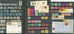 Etats de l'Eglise. Collection. 1852-1868, nuances et obl diverses, ...