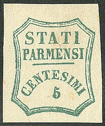 * Parme. No 12a, vert-bleu. - TB (cote Yvert: 1500 €)