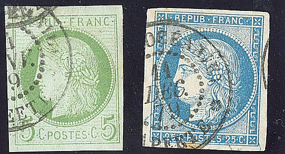 Précurseurs. CG 17 et 23, obl cad "Papeete". - TB (cote Yvert: 295 ...