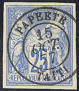 Précurseurs. CG 36, obl cad "Papeete", superbe. - R (cote Yvert: ...