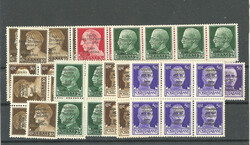 Nos 1(5), 3(5), 4(4), 5(5), 6(5), 8(5), 10 à 12 (6), en bandes ou ...