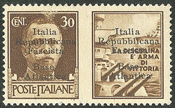 Vignette de propagande attenante. "Marine". No 10C. - TB. - R (N°et ...