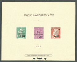 Caisse d'amortissement. Epreuve collective. Nos 253 à 255, pli ...