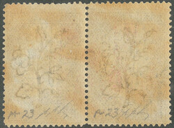 Occupation française. Paire avec surcharge tête-bêche. No 63b, ...