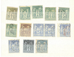 Précurseurs. Lot 1877-1880, obl diverses sur CG entre les N°29 et ...