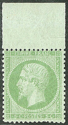 No 20, vert, bdf, très frais. - TB (cote Yvert: 350 €)
