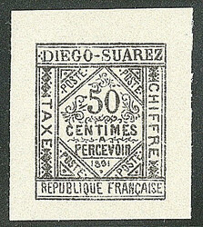 Taxe. No 2, grand bdf, très frais. - TB (cote Yvert: 340 €)