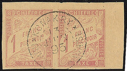 Précurseurs. Taxe. CG 25, paire cdf obl cad Konakry, superbe