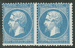 No 22, paire (un ex dent courte), décentré mais très frais. - TB ...