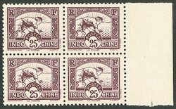 Type III. No 165b, bloc de quatre bdf. - TB (cote Yvert: 720 €)