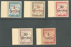 Taxe. Tirage sur bristol. Nos 1 à 5, tous bdf, superbes. - R (cote ...