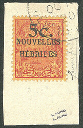 No 58A, sur petit fragment. - TB. - R (cote Yvert: 1950 €)