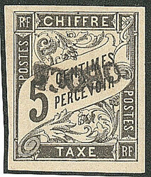 Taxe. Réimpression. Surcharge renversée. No 1a. - TB