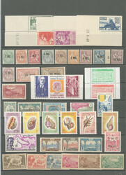 1921-1962 (Poste, PA, Taxe), valeurs moyennes et séries complètes, ...