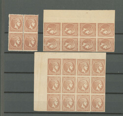 No 46, 105 ex dont paire et bloc de quatre, nuances et variétés ...