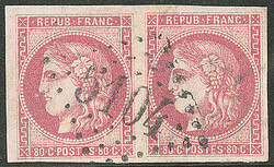 Shanghaï. No 49, paire obl gc 5104. - TB (cote Yvert: 1050 €)