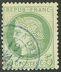 Kustendje. No 53, obl cad bleu. - TB (cote Yvert: 1700 €)