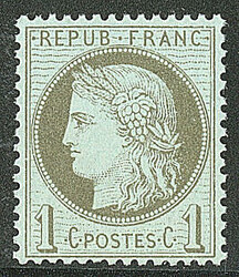 No 50, vert-olive. - TB (cote Yvert: 100 €)