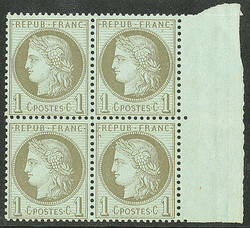 No 50, bloc de quatre bdf (un ex). - TB (cote Yvert: 450 €)