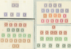 Empire lauré. 4c (43 dont RV), 30c (125), Sage 15c paire, Joubert ...