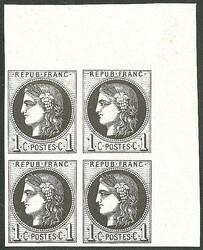 Bordeaux. No 39C, bloc de quatre cdf. - TB (cote Yvert: 1600 €)