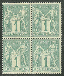 No 61, bloc de quatre (un ex, quasiment), centrage courant. - TB ...