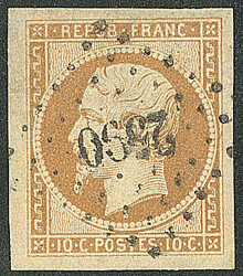 No 9, obl pc 2590. - TB (cote Yvert: 850 €)