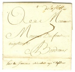 Lettre avec texte daté de Saint Pierre de la Martinique le 22 ...