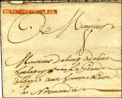 Lettre avec texte daté de Vieux Fort (Guadeloupe) le 10 juillet 1776 ...