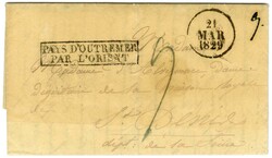 Lettre avec texte daté de Capesterre (Guadeloupe) le 28 Janvier 1829 ...