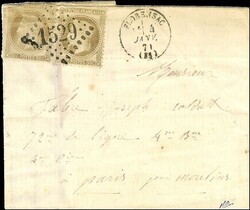 GC 1529 / N° 30 (2, def) (complément d'affranchissement tombé par ...