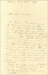 Lettre datée de Sedan le 2 Septembre 1870 avec très bon texte ...