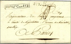 Cachet encadré REPnt DU PEUPle + 67 / STRASBOURG sur lettre en ...