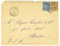 Càd MARTINIQUE / ST PIERRE / Col Gen N° 34 + 41 sur lettre pour ...