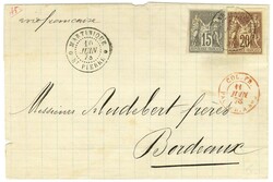 Càd MARTINIQUE / ST PIERRE / Col Gen N° 33 + 34 sur lettre pour ...