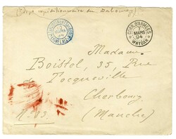 Càd CORR. D'ARMEES / WHYDAH Mars 94 sur lettre en franchise ...