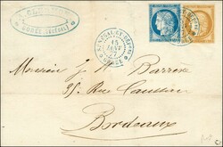 Càd bleu SENEGAL-ET-DEPces / GORÉE / CG N° 19 + 23 sur lettre pour ...