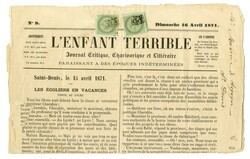 PD / Col. Gen. N° 1 (2) sur journal entier L'Enfant Terrible daté ...