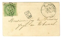 Losange / Col. Gen N° 2 Càd REUNION / ST DENIS sur enveloppe carte ...