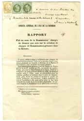 Losange / Col. Gen. N° 7 paire + N° 11 sur imprimé complet du ...